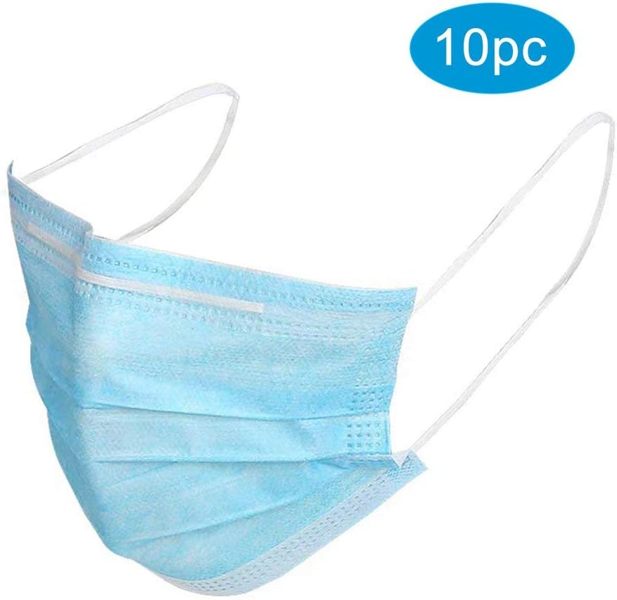 10 Pcs Disposable 3-layer, breathable anti-dust disposable mouth loop face, comfortable sanitary, Confirm the Aimelen Store
