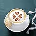 Letsparty 16 Pcs Latte Art Stencils for Coffee Cappuccino Milk Barista Shaker Cappuccino Template Strew Pad Duster Spray