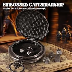 Banloga D&D Dice Set,7PCS Metal Dice for Dungeons