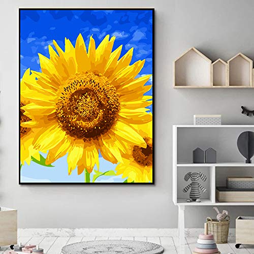 Various Sunflower Series Paint by Numbers for Adults Kids Beginners Easy Acrylic on Canvas 16\