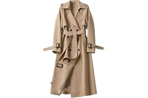 Women Trench Coat Spring Autumn Korean Long Sleeve With Belt Jackets Solid Outwear