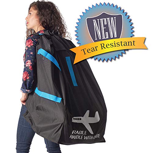 Zohzo Car Seat Travel Bag Drawstring Bag for Air Travel (Black