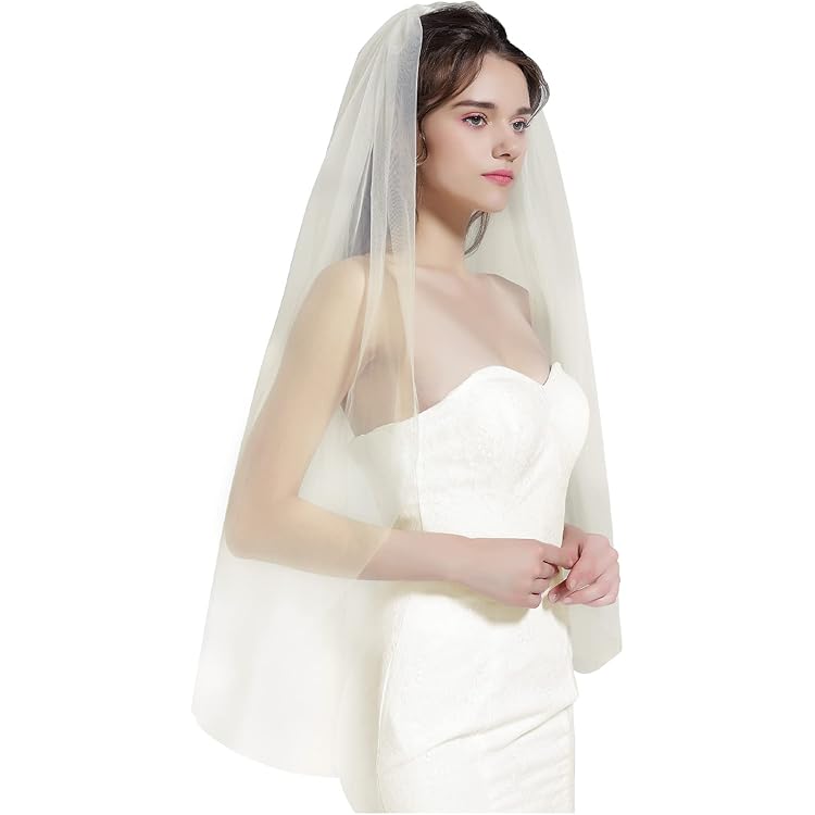 Double Layer Tulle Bridal Veil 2 Tier Sheer Wedding Veil