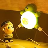 Marswell Nightlight Charging Plug, Turtle Charging Station with Voice Sensor, Light Sensor (Warm light)