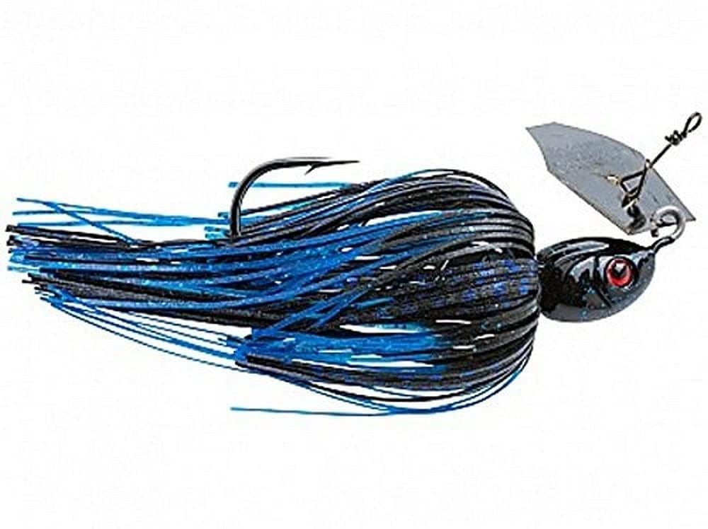 Z-Man Project Z Chatterbait Spinnerbaits, Black/Blue, 3/8 oz