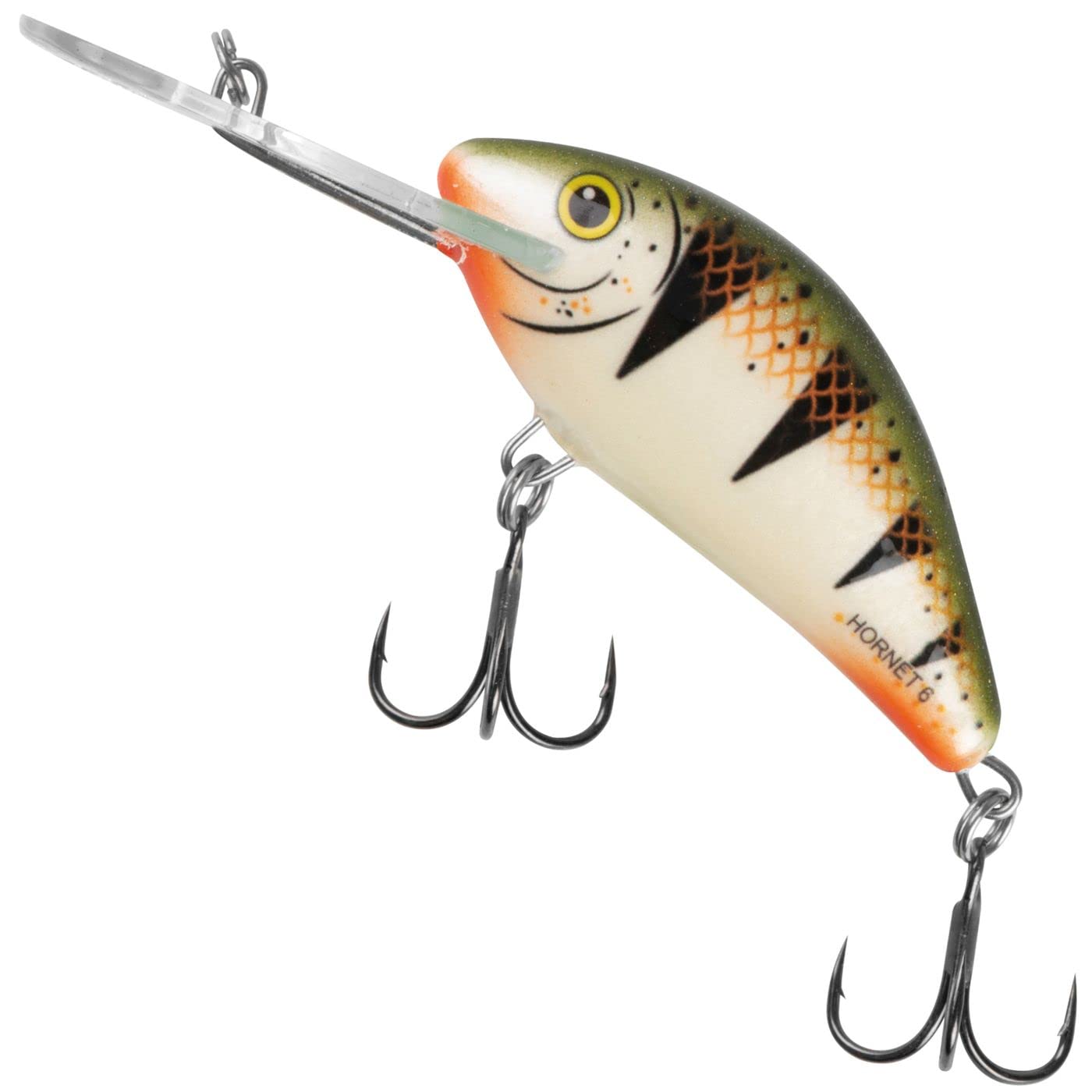 Salmo Hornet Wobbler, Salmo Colours: Nordic Perch, Length/Weight/Diving Depth: 6 cm/10 g/Floating/2.0-5.6 m