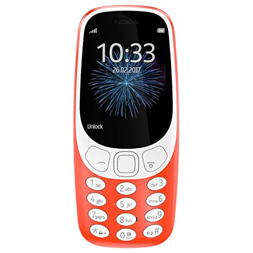Nokia 3310 (2017) Dual-SIM 16MB Factory Unlocked 2G GSM phone (Warm Red - Glossy) - International Version