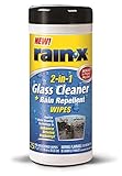 Rain-X 630022 Glass Cleaner and Rain Repellent Wipes - 25 Count