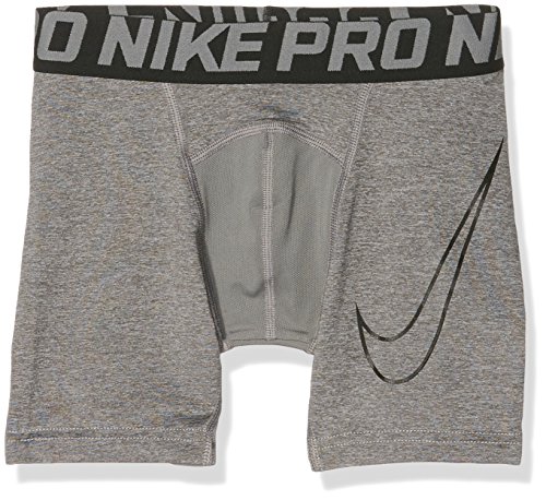 Nike Boy's Pro Hypercool Compression Short (Medium, Carbon Heather/Dark Steel Grey/Black)