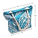 Moskus Gear Beach Bag With Inner Zipper Pocket from Medium Sized Mesh Cotton Tote Bag w seashell print & Bonus Phone Dry bag