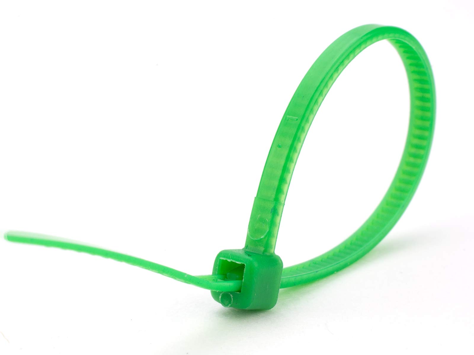 200 Green Cable Ties, Strong Nylon, 100mm x 2.5mm