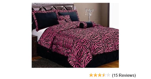 Amazon Com Twin 5 Piece Bedding Soft Short Fur Comforter Set