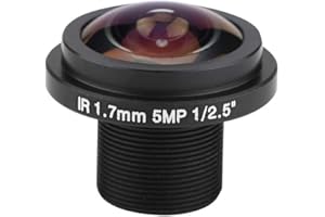 Zopsc CCTV Lens 5MP HD 185° Security Camera Lens with 1.7mm Length, for Security Cam