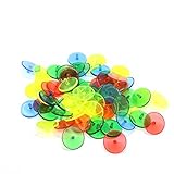 IDS 100 Pcs Plastic Transparent Golf Ball Position Marker Assorted Color Marker Mark