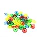 IDS 100 Pcs Plastic Transparent Golf Ball Position Marker Assorted Color Marker Mark