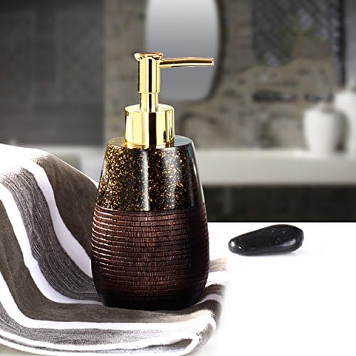 Hand Wash Soap Dispensers, FuriAuto Shampoo Dispenser Pump Refillable Liquid Soap Dispenser for Bathroom Kitchen 260ml golden