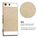 kwmobile Hard case Design glitter rectangle for Sony Xperia M5 in gold white