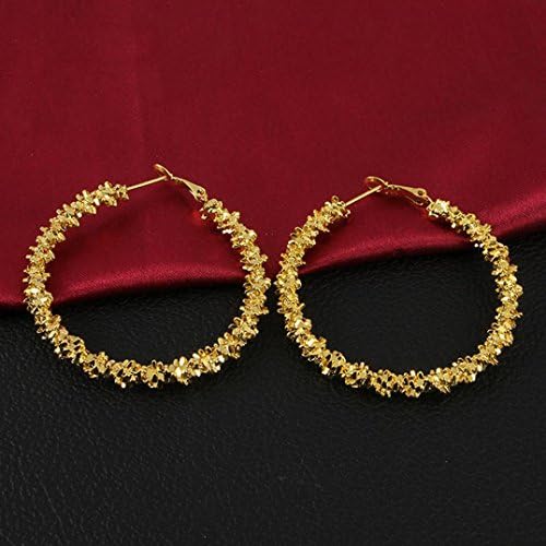 Earrings Jewelry ,kaifongfu women Fashion Irregular Geometric Circle Earrings Jewelry Creative Wreath Earrings For Women (Gold)
