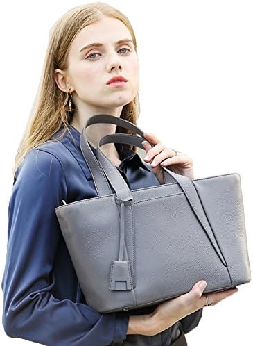 Cow Leather Women Hobo Handbags | Fashion Top Handle Handbags | Top Zipper Closure Satchel Handbags | Leather Hobo Tote Purse | Use it as Shoulder Bag With Detachable Shoulder Strap (Gray)