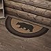 VHC Brands Rustic & Lodge Flooring-Wyatt Tan Bear Half Circle Jute Bedding Accessory, 16.5x33