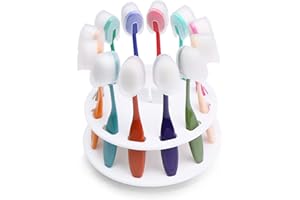 Yoseng 12 pcs Ink Blending Brushes Blenders(Head Diameter 0.85 inches) for Card Making,Craft Broad Application Assortment Paper Crafter with Cover and Rotating Brush Holder