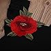 BELS Baby Girls Romper Rose Embroidery Buttons Sleeveless Bodysuit (6-12M, Black)