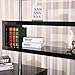HomCom Rotating Home Office Corner Desk and Storage Shelf Combo - Black