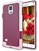 Galaxy Note 4 Case, Zectoo Hybrid Impact Slim Rugged Defender Protective Bumper Cute Women Girls Flexible Enhanced Non-Slip Grip Case Soft Armor Cover Shell for Samsung Galaxy Note 4 IV SM-N910H Wine