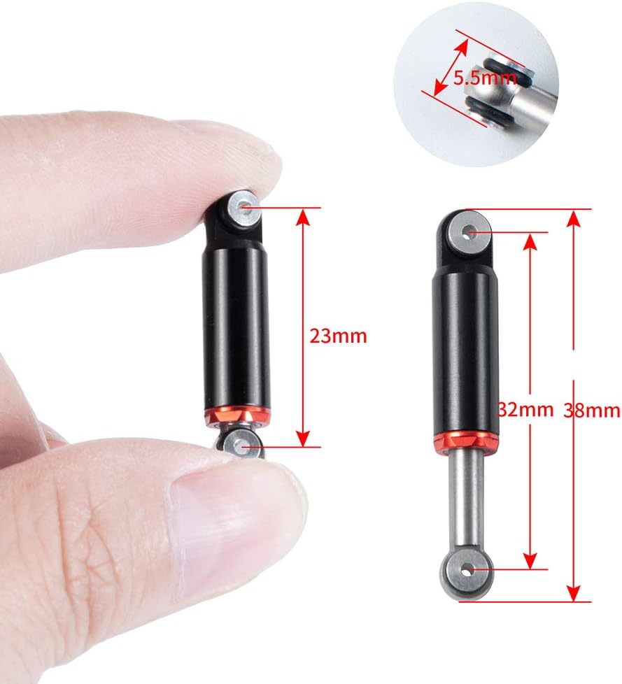 XUNJIAJIE 4pcs RC Shock Absorber Aluminium Shock Absorber for Axial SCX24 1/24 Deadbolt RC Crawler Car Upgrades Accessories - Image 3