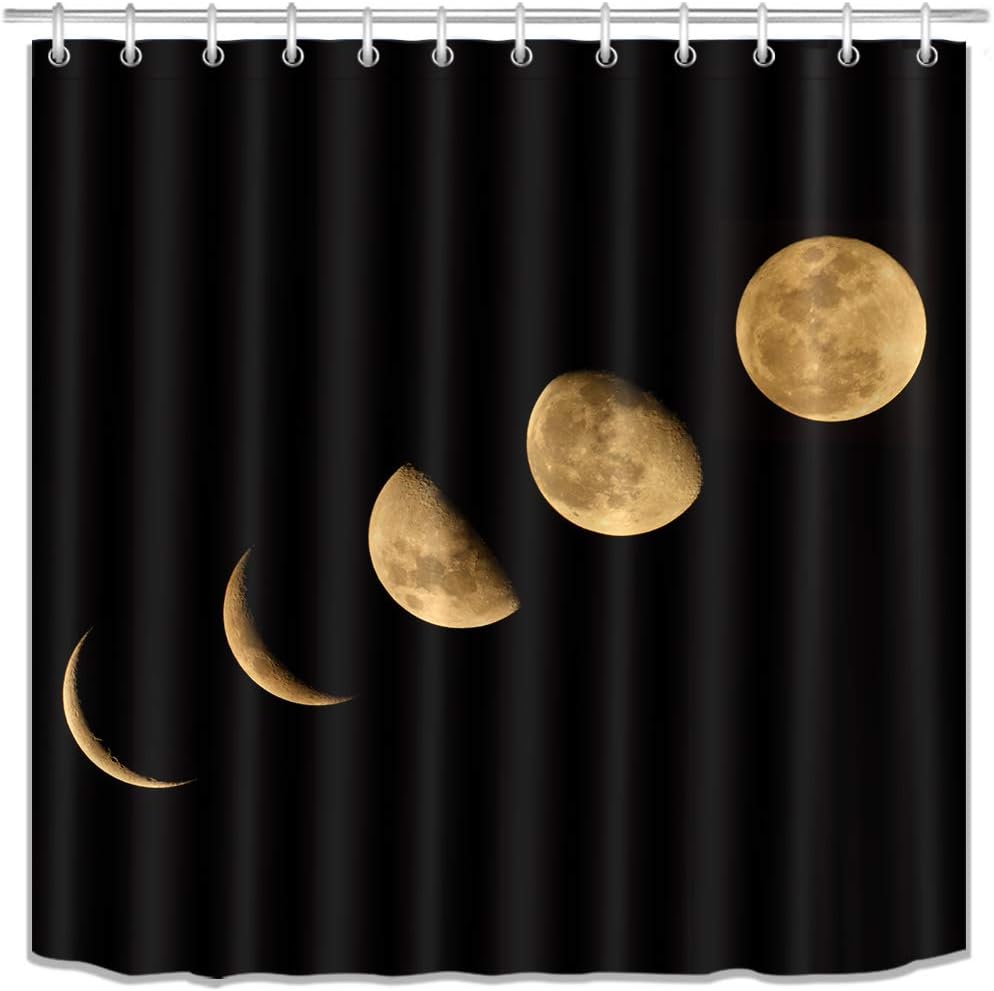 Amazon Com Lb Moon Phase Shower Curtain Set Nature Lunar Eclipse