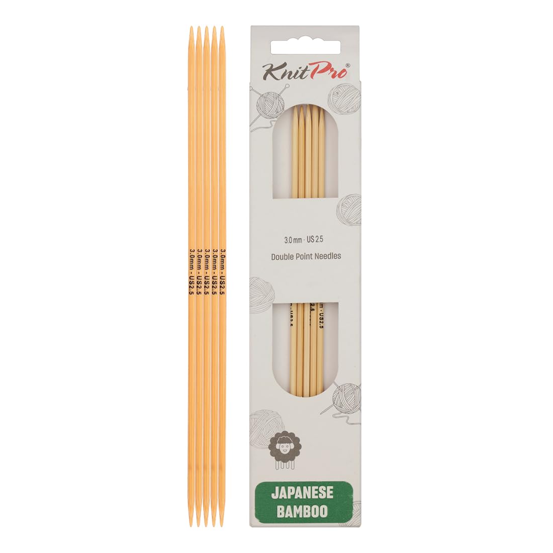 KnitPro Bamboo Double Pointed Needles 8" (20cm) | 3.00mm — image 1
