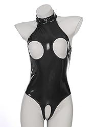 YiZYiF Women's Sleeveless Wet Look Glossy Patent