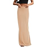 KIFOVEN Women's High Waist Elastic Flare Sexy Bodycon Basic Slim Maxi Skirt