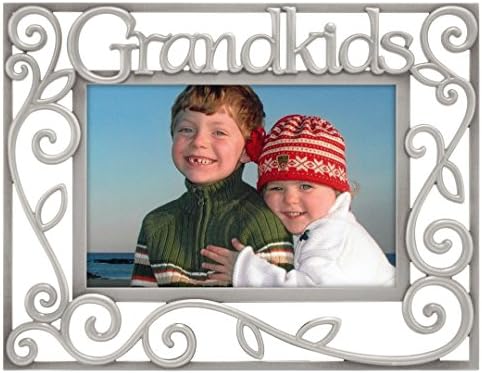 Malden International Designs Expressions Grandkids Pierced Die Cast Picture Frame, 4x6, Silver