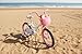 Colorbasket Front Handle Bar Kids Bike Basket, Water Resistant, Leather Straps, Pink