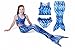 Owone Box Girls 3 Pcs Mermaid Tail Bathing Bikini Swimsuit Sets Swimwear