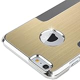 iPhone 6s Plus Case, ULAK Luxury Aluminum Chrome Coating Hybrid Hard Case Cover With PC Bumper for Apple iPhone 6s Plus / 6 Plus 5.5 Inch (Gold)