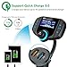 Comsoon Bluetooth FM Transmitter, Wireless in-car Radio Adapter Car Kit with Quick Charge 3.0 + 5V/2.4A Smart IC Dual USB Car Charger, 1.80 Inch LCD Display, TF Card Slot, AUX Input/Output