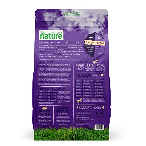 BY NATURE PET FOODS GRAIN FREE DOG FOOD MADE IN USA [GRAIN FREE DRY DOG FOOD WITH SUPERFOOD INGREDIENTS FOR FOOD SENSITIVITIES AND IMMUNE HEALTH], LAMB & TURKEY MEAL RECIPE, 4 LB. BAG, BROWN (77070)