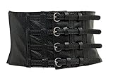 JollyChic Women's Faux Leather Stretchy Wide Waistband Corset Waist Belt (6515cm)