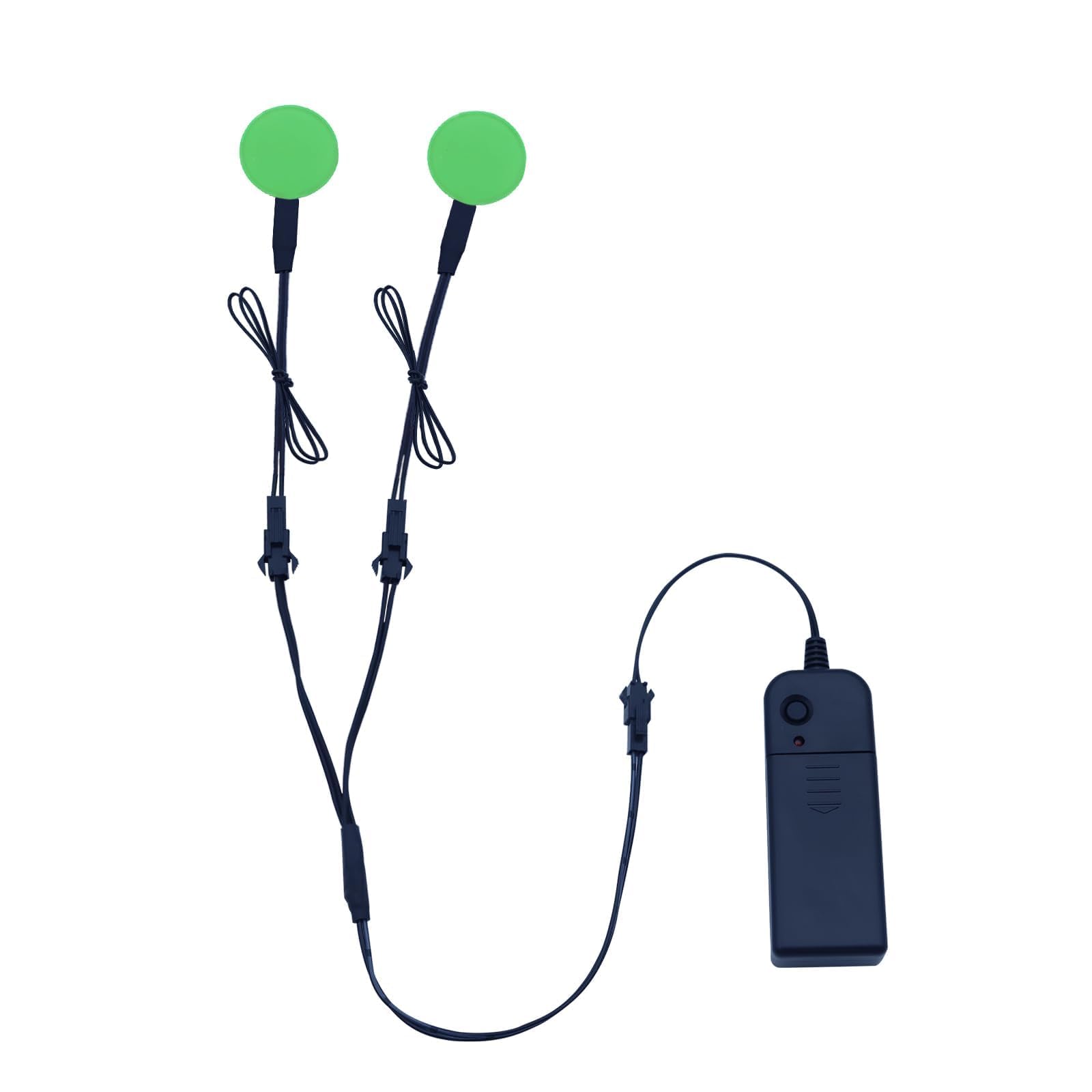 YnGia Led Eyes for Mask Skeleton Ghost Black Cat Spider Pumpkin Spooky Tree, EL Panels Light for Cosplay DIY Themed Party Decor (Green, 30mm)