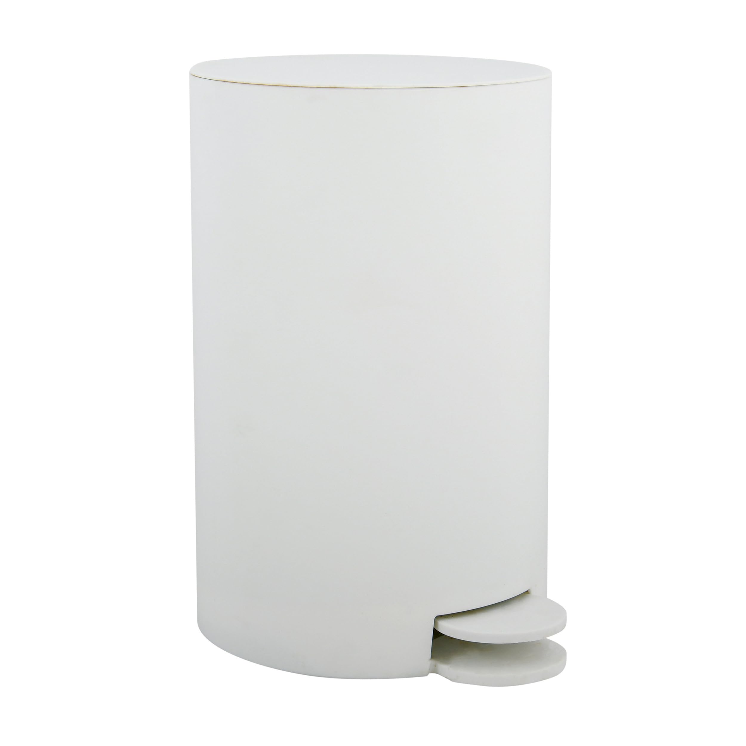MSV Osaki Pedal Bin, White, 3 Litre