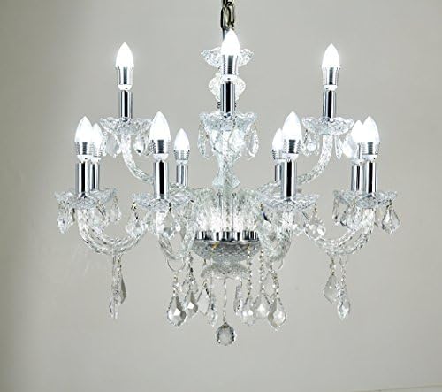 Broadway Silver Classic Crystal Chandeliers Modern Lamps Pendant Light Fixture BL-GJH/D-L8+4 W32 X H30 Inch