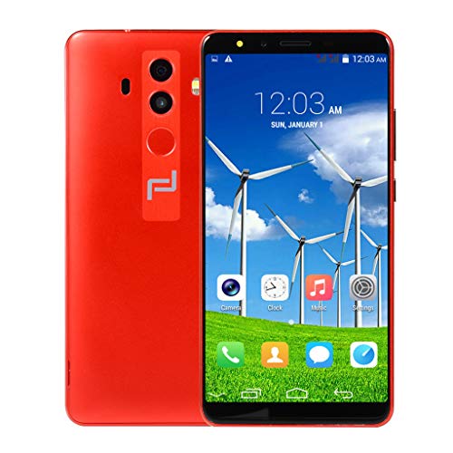 5.7'' Unlocked Mobile Phone-512MB+4G Android 6.0 Quad-Core Dual WiFi Smartphone (Red)