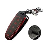 Genuine Leather smart case cover for Ford key chain fit Edge Escape Explorer Flex Focus Flex Taurus Fusion holder bag(old 5Buttoms)