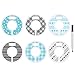 Blulu Clothing Rack Size Dividers Round Hanger Dividers Blue and Gray with Marker Pen, Dot, Star and Grid (6 Pieces)