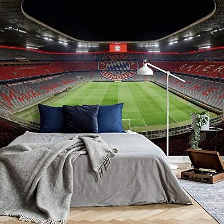 Fototapete Vlies Tapete FCB Stadion bei Nacht Bayern München Allianz Arena Fußball Bundesliga Mannschaft Sportverein Spiele R