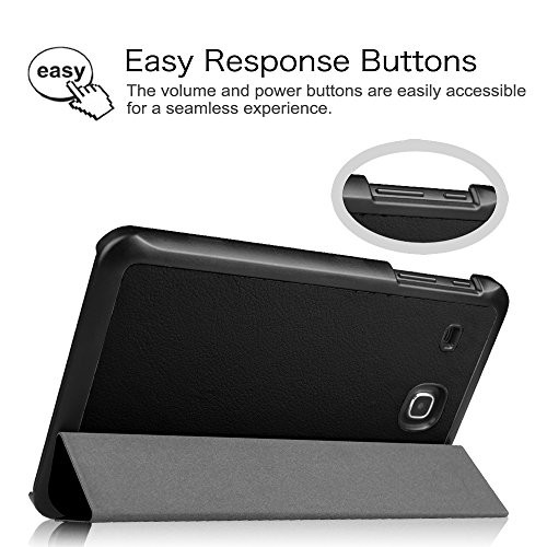 Fintie Samsung Galaxy Tab E 8.0 Case, Ultra Slim Lightweight Standing Cover for Samsung Galaxy Tab E 8 Inch SM-T377 4G LTE Tablet (Verizon / AT&T / Sprint / US Cellular), Black