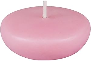 Zest Candle CFZ-025 24-Piece Floating Candles, 2.25-Inch, Light Rose
