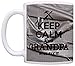 ThisWear Keep Calm and Grandpa Will Fix It Gift 11oz Ceramic Coffee Mug with Handle Simulated Duct Tape